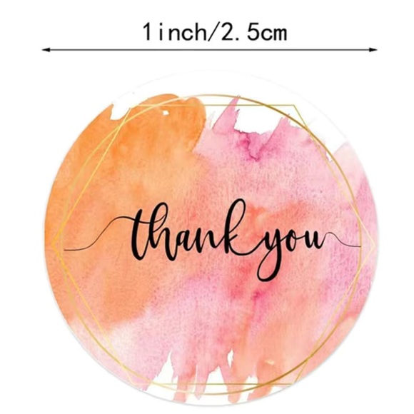 500 Roll of Thank You Stickers - 4 Designs - Picture 2 of 6